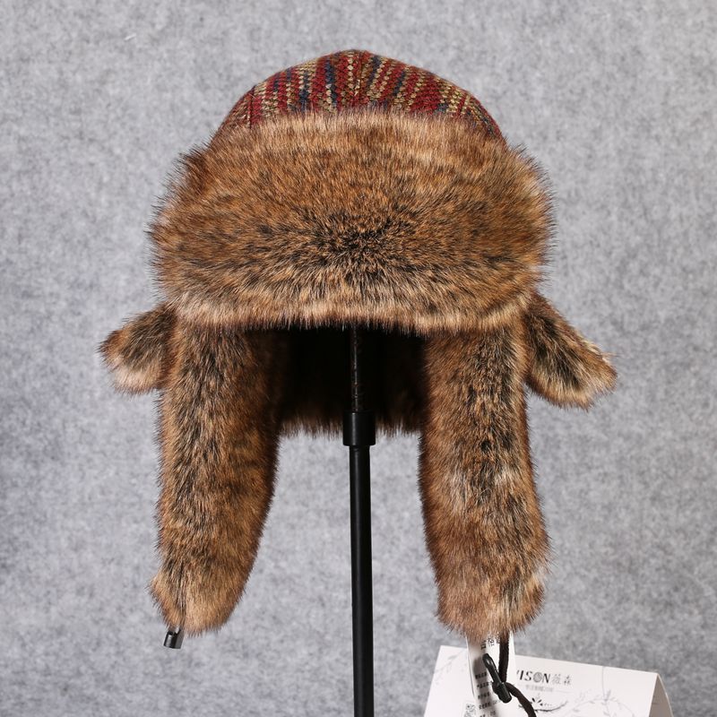 Trapper Hat Ear Flap - Chapéu bomber masculino, chapéu de pele