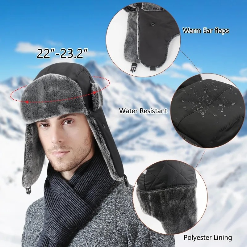 Chapéus ushanka militares do e - Trapper Hat Ear Flap avaliação e preço