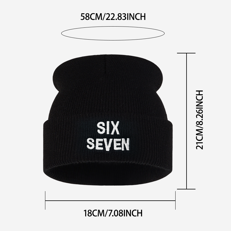 Gorro de Malha Bordado com Let - Beanie Cuffed Knit avaliação e preço
