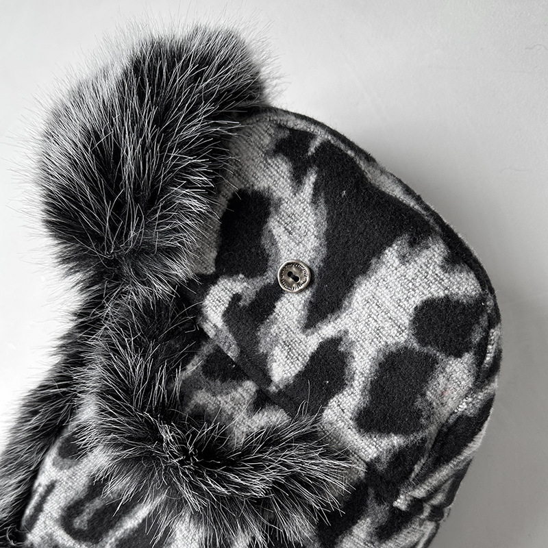 Chapéu de Lã com Estampa de Le - Trapper Hat Ear Flap avaliação e preço